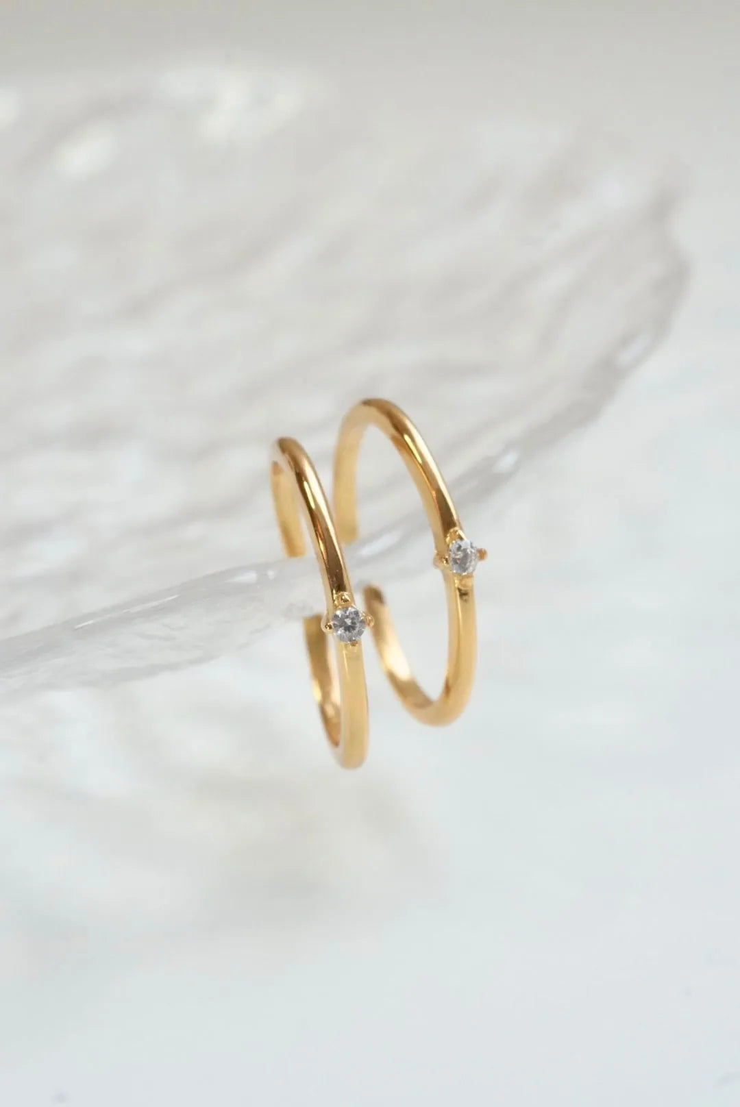[18KGP] 1mm simple リング