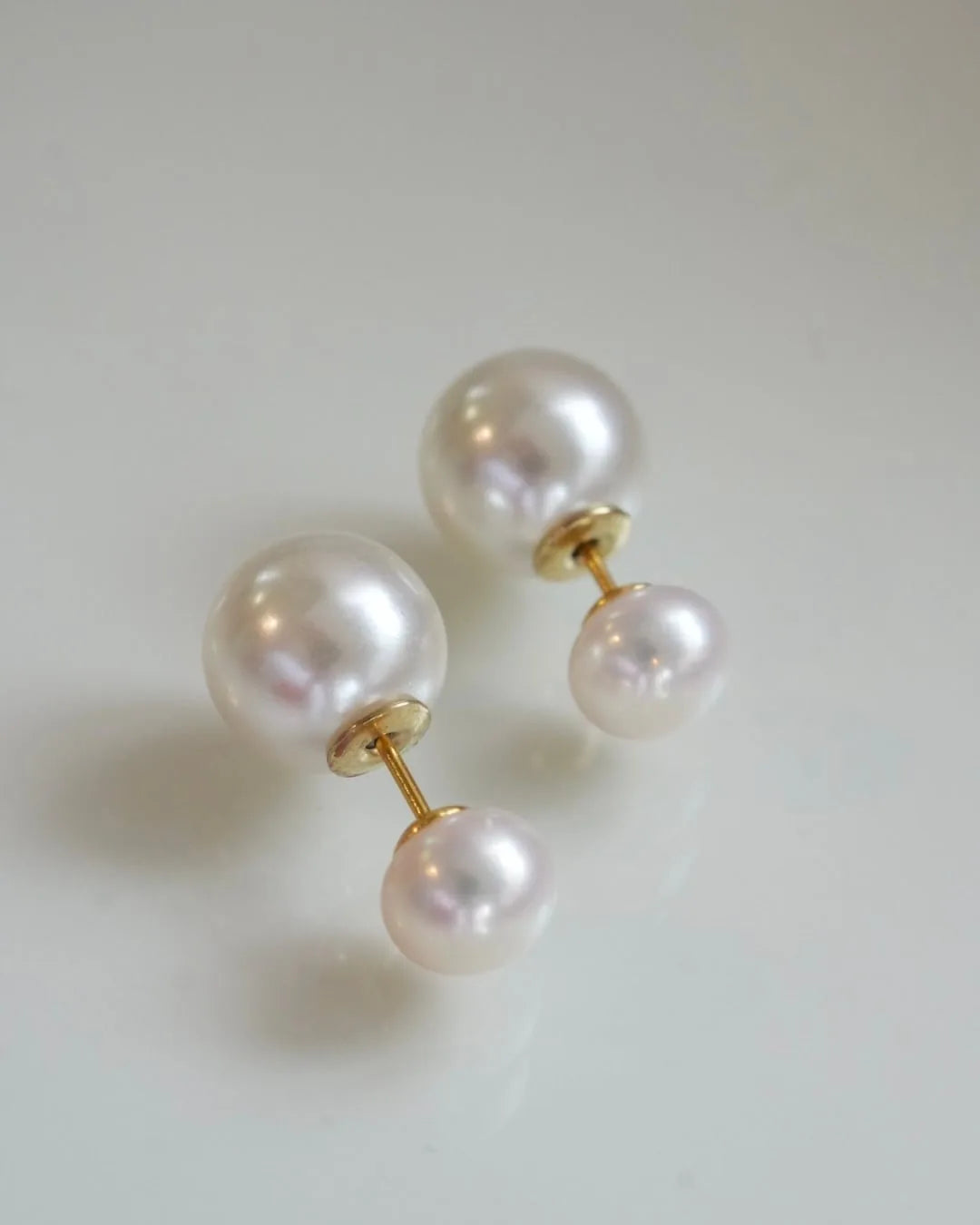 double pearl ピアス