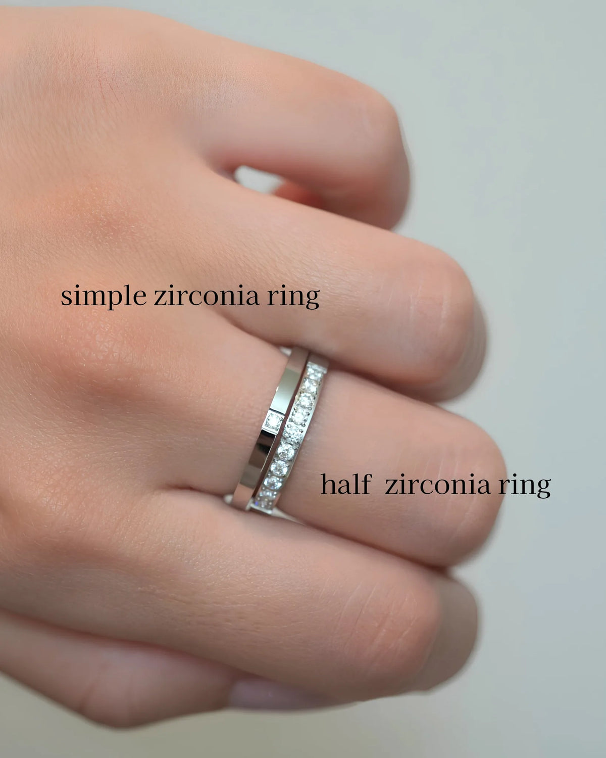 simple  zirconia リング